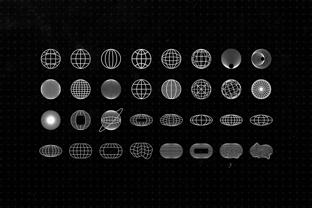 Retro-Futuristic Shapes Collection