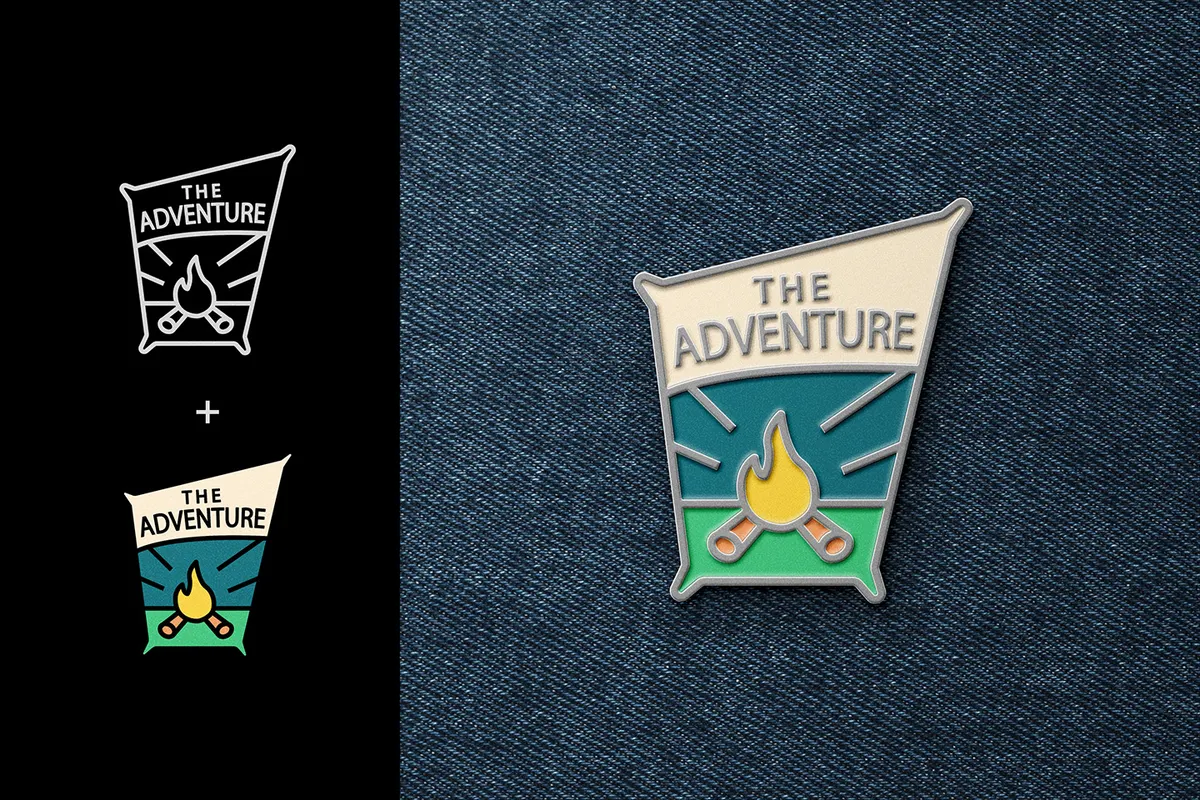 Enamel Pin Mockup