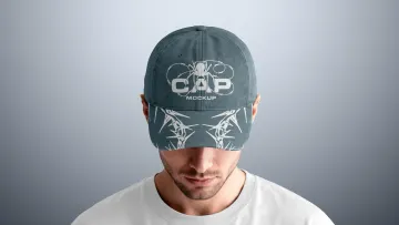 Front View Cap Mockup