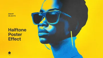 Halftone Poster Photo Effect