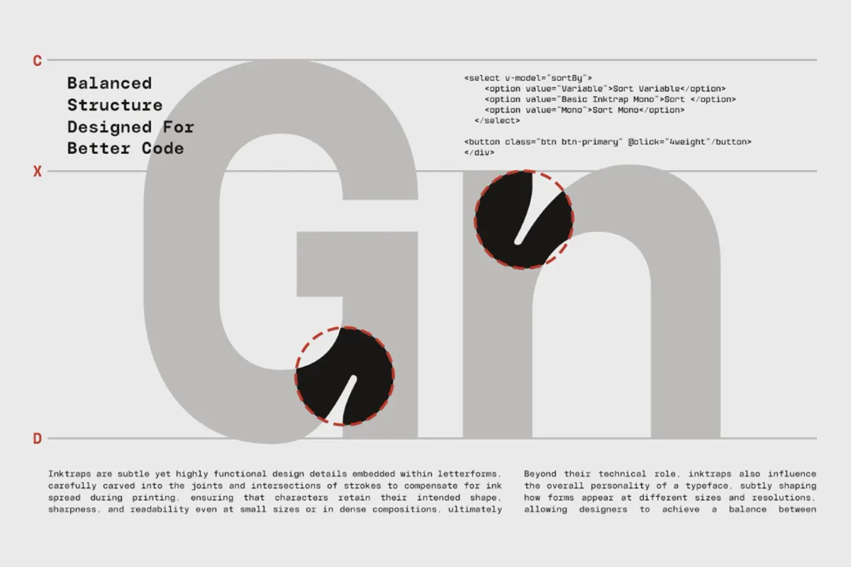 GC Basic Inktrap - Variable Monospace Font