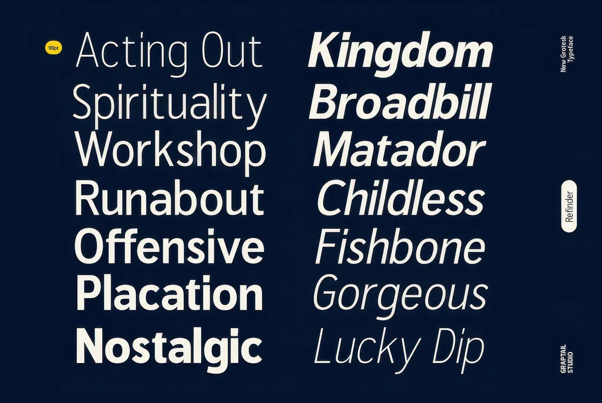Refinder — New Grotesk Typeface