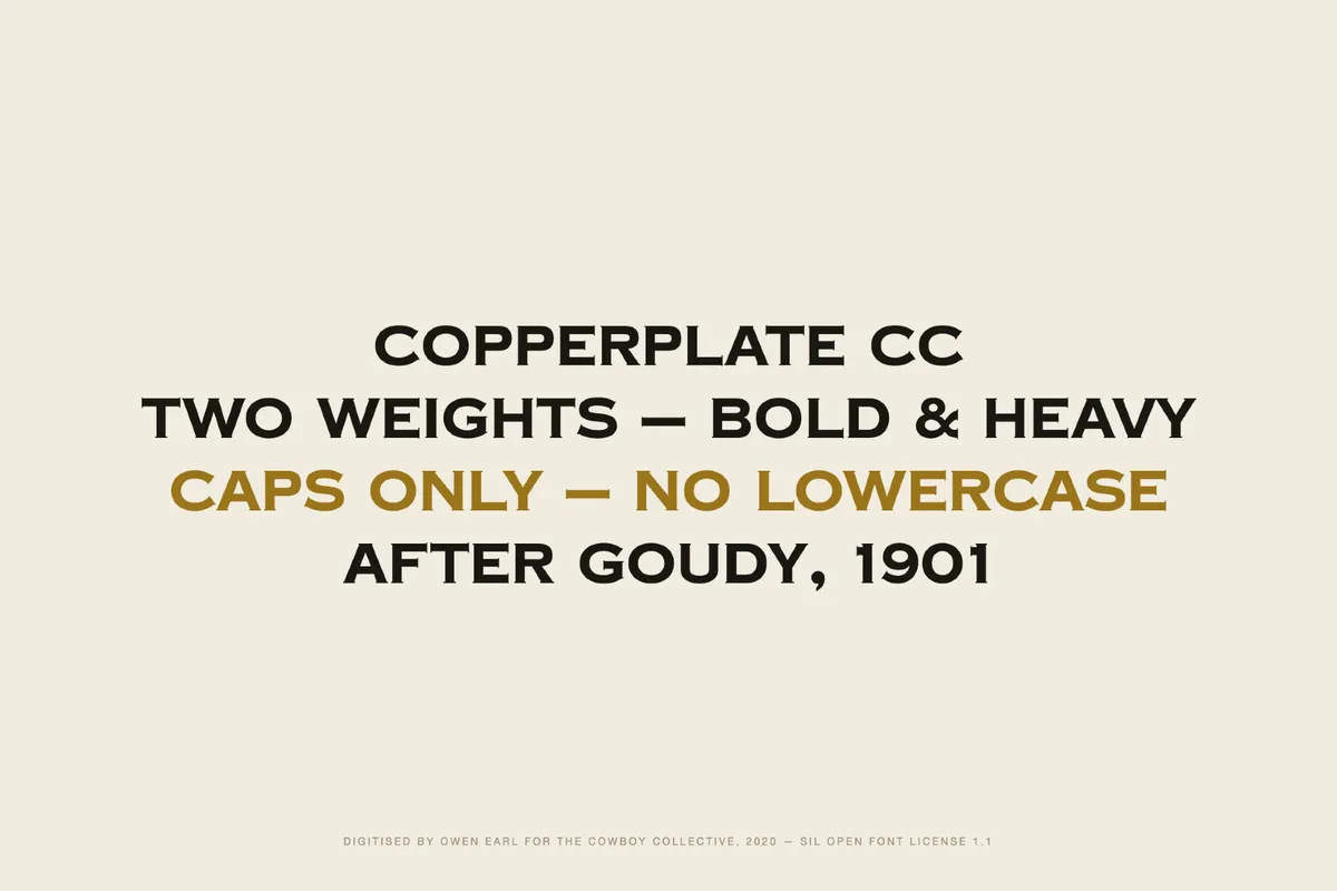 Copperplate CC - Free Engraved Font