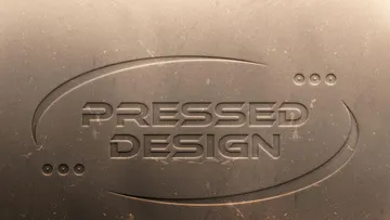 Pressed Text & Logo Mockup