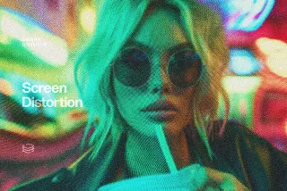 Screen Distortion Photo Effect