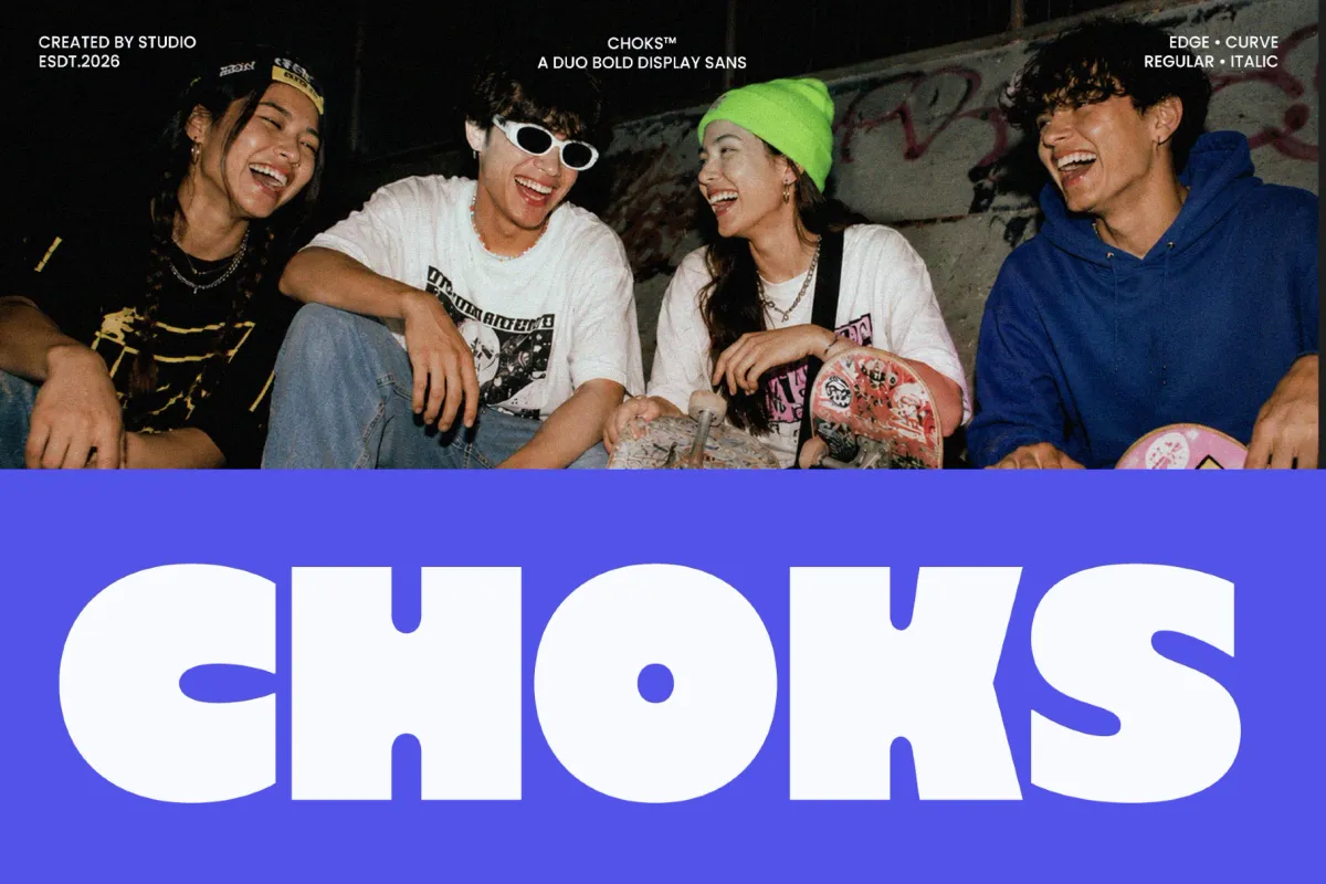 Choks - Heavy Bold Branding Font