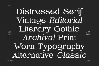 Mediore Alt – Distressed Serif Font