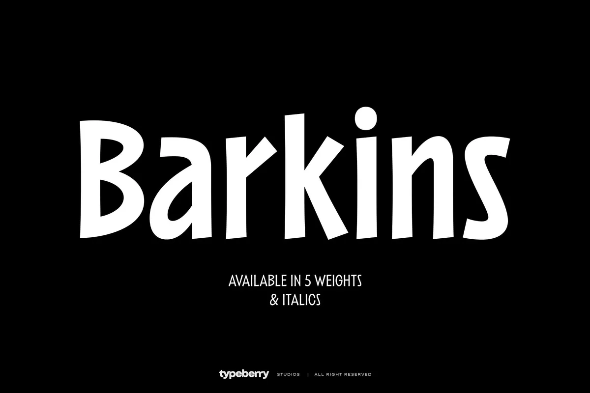 Barkins - Playful Sans Serif Font Family