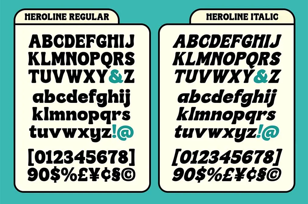 Heroline — Retro Font