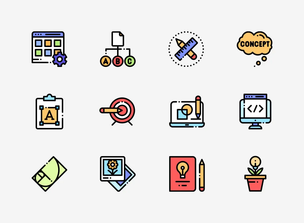 Creative Process Vector Icons
