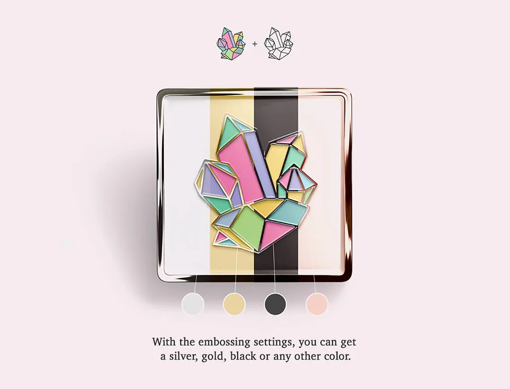 Enamel Pin Mockups Set
