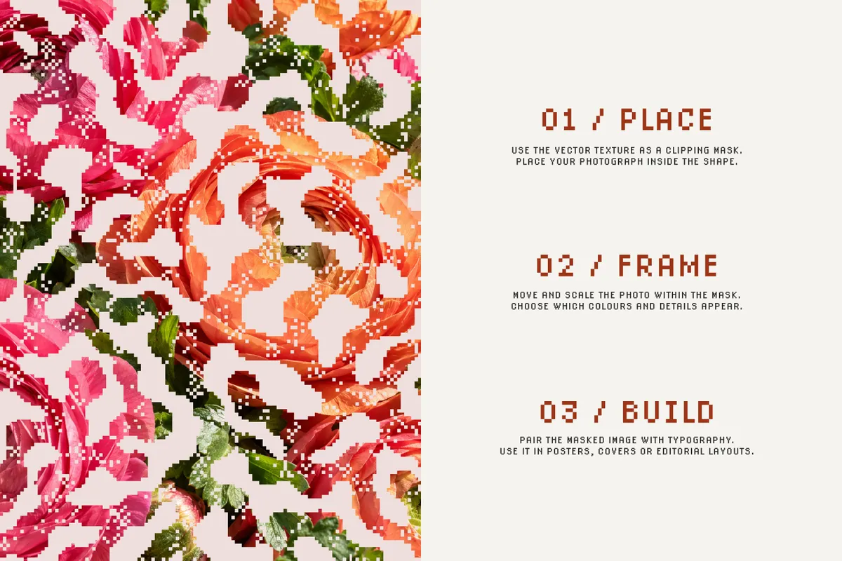 Micro Matter. Pixel Organic Vector Textures