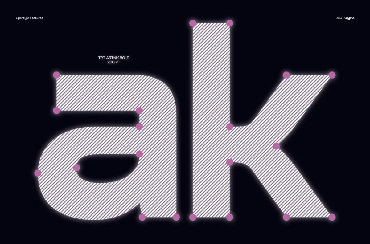 TRT Artnik - Modern Geometric Sans Font