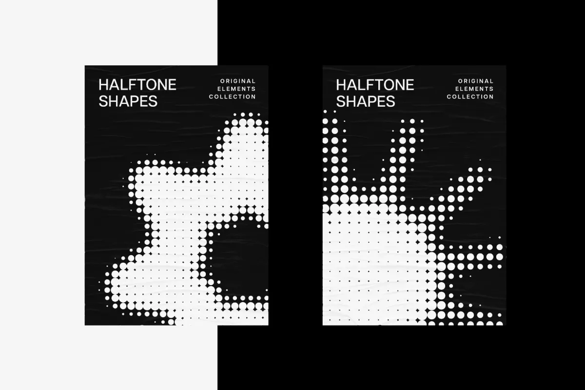 Y2K Halftone Vector Elements