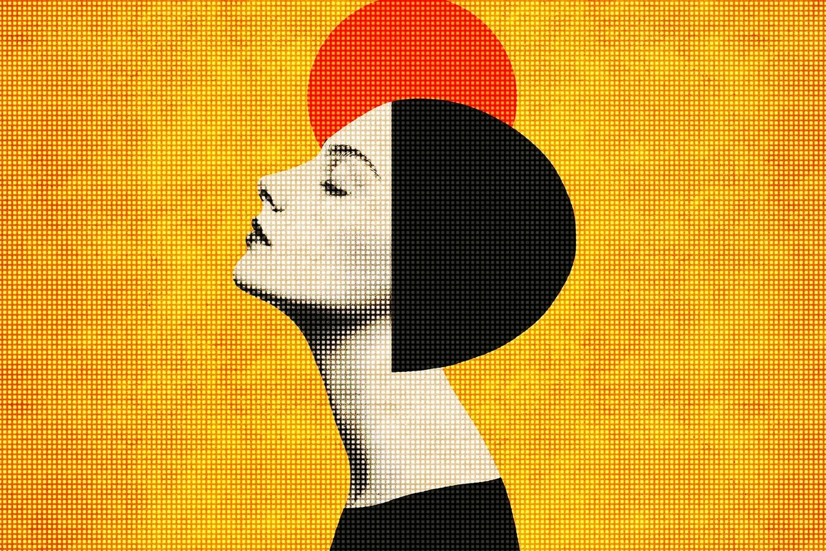 Square Halftone Photo Effect