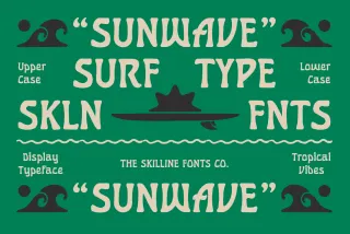 Sunwave - Vintage Surf Display Font