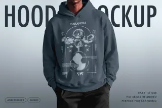 Oversized Men's Hoodie Mockup