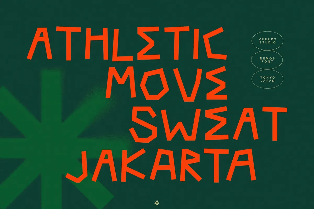 Nemos - Rough Display Font