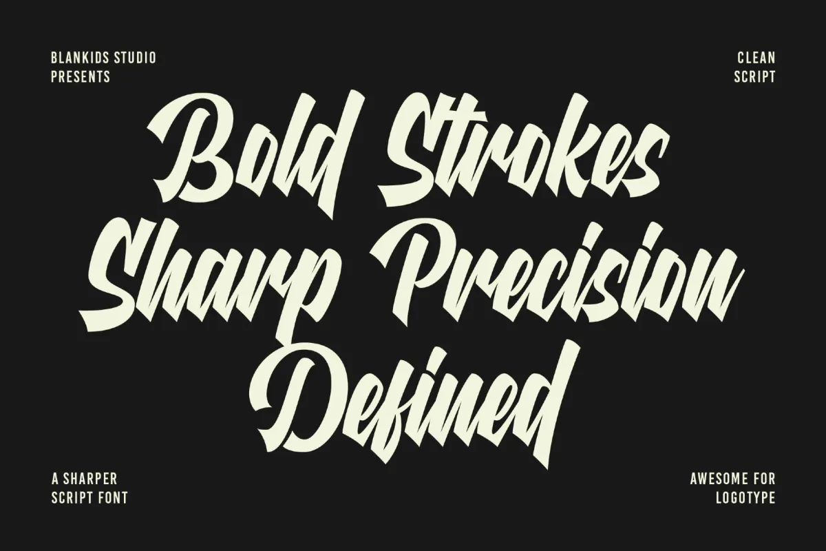 Richline a Sharper Script Font