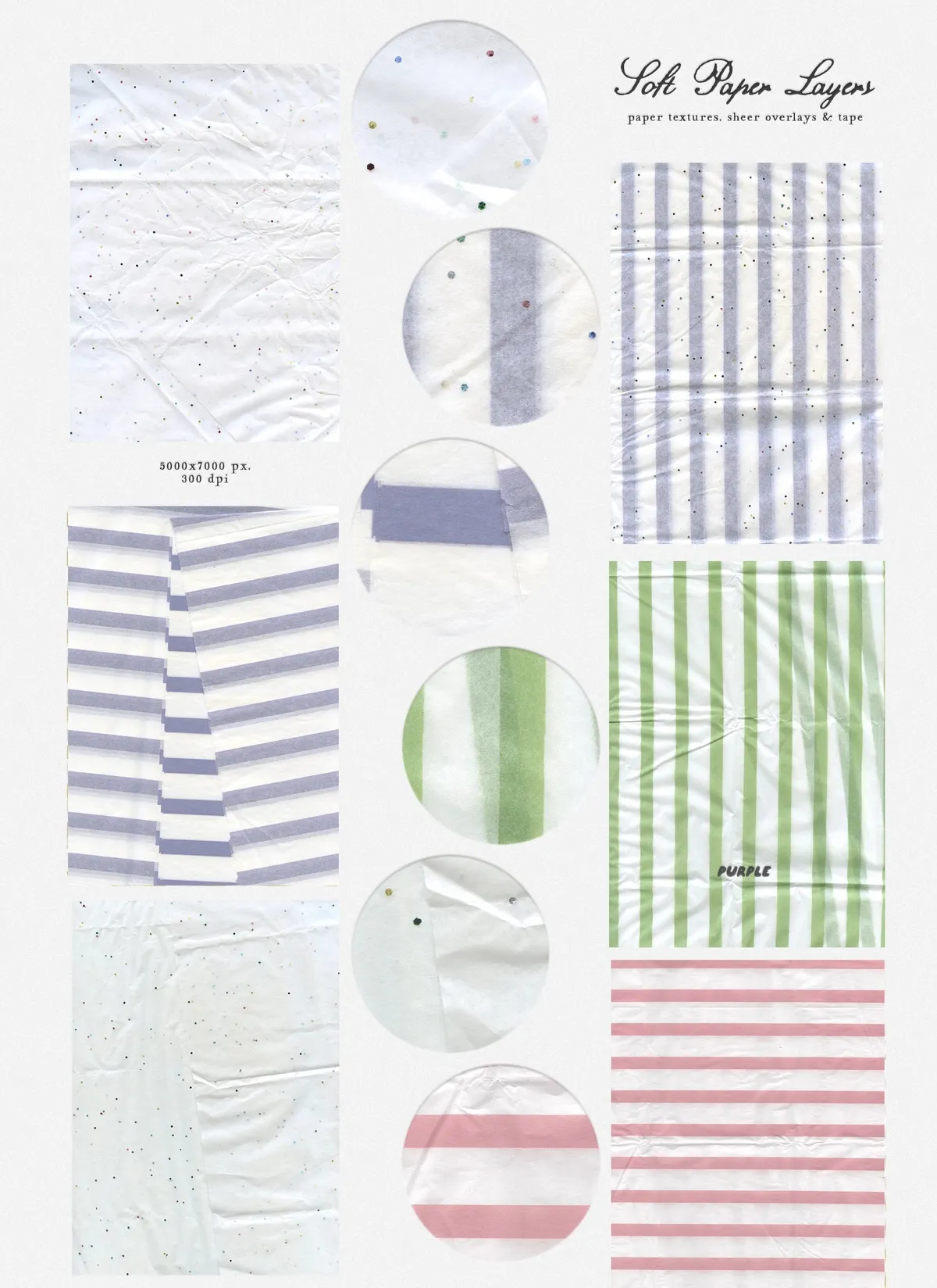 Soft Paper Layers: Textures & Tape
