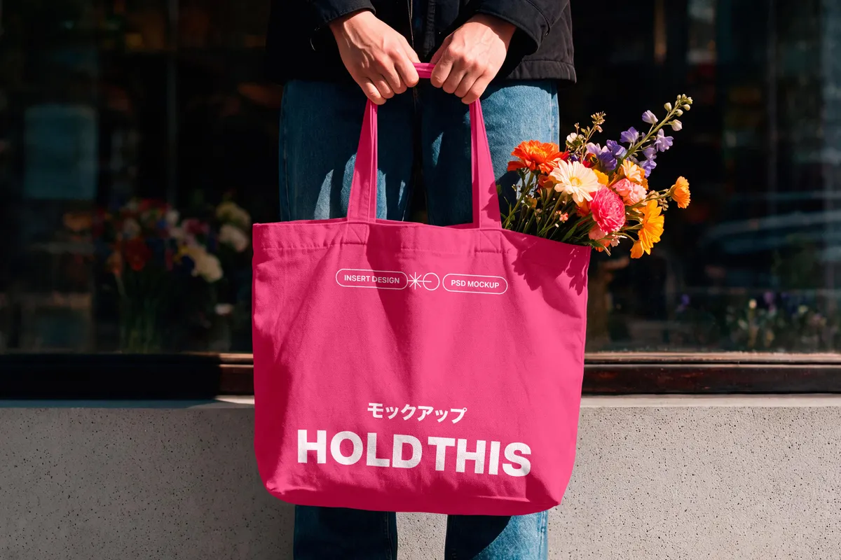 Market Tote Bag Mockup