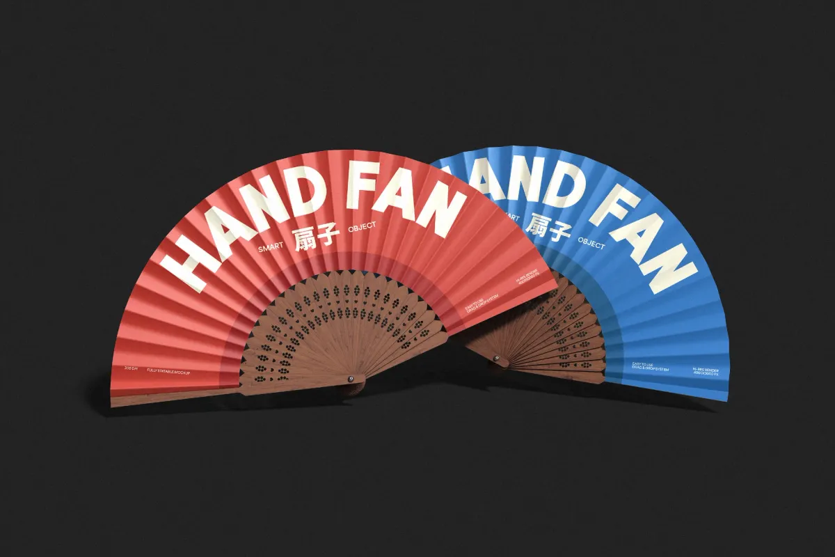 Merchandise Hand Fan Mockup