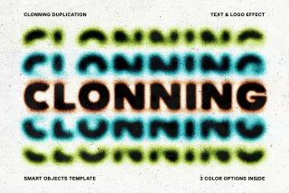 Clonning Duplicate Text Effect