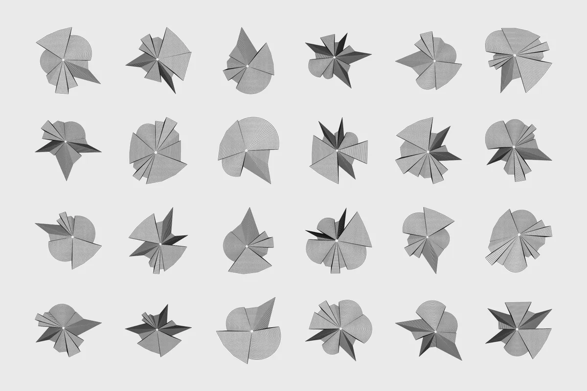 Contour Studies. 24 Vector Elements