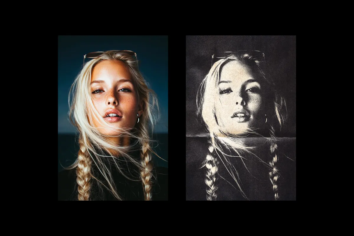 Old Printed Photo Effect for Posters