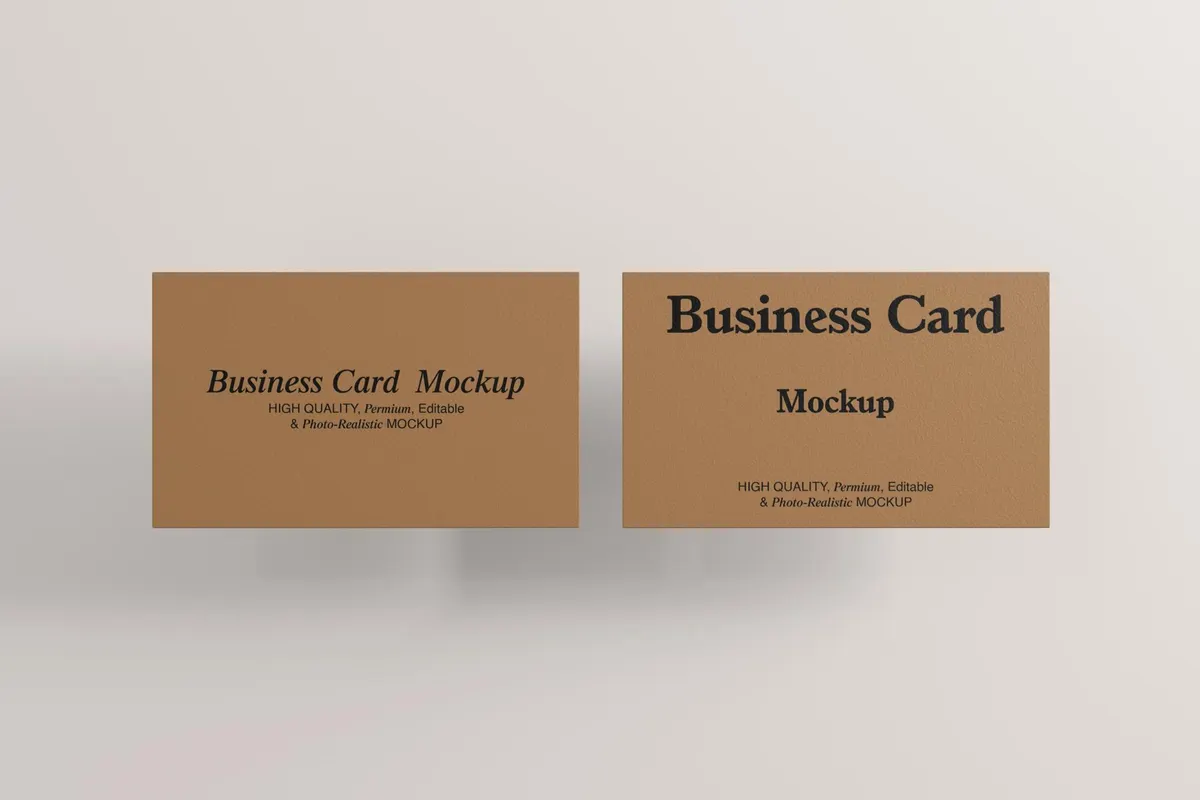 Embossed Business Card Mockup Set