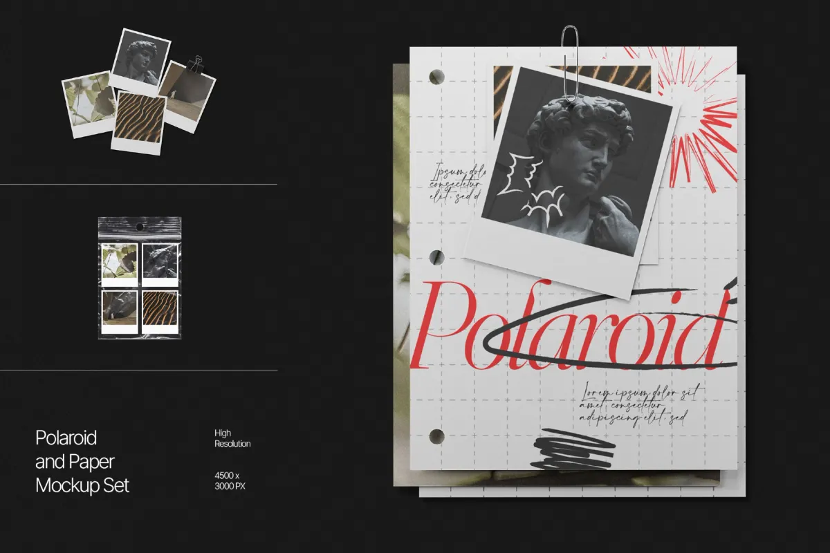 Polaroid Paper Mockup Kit