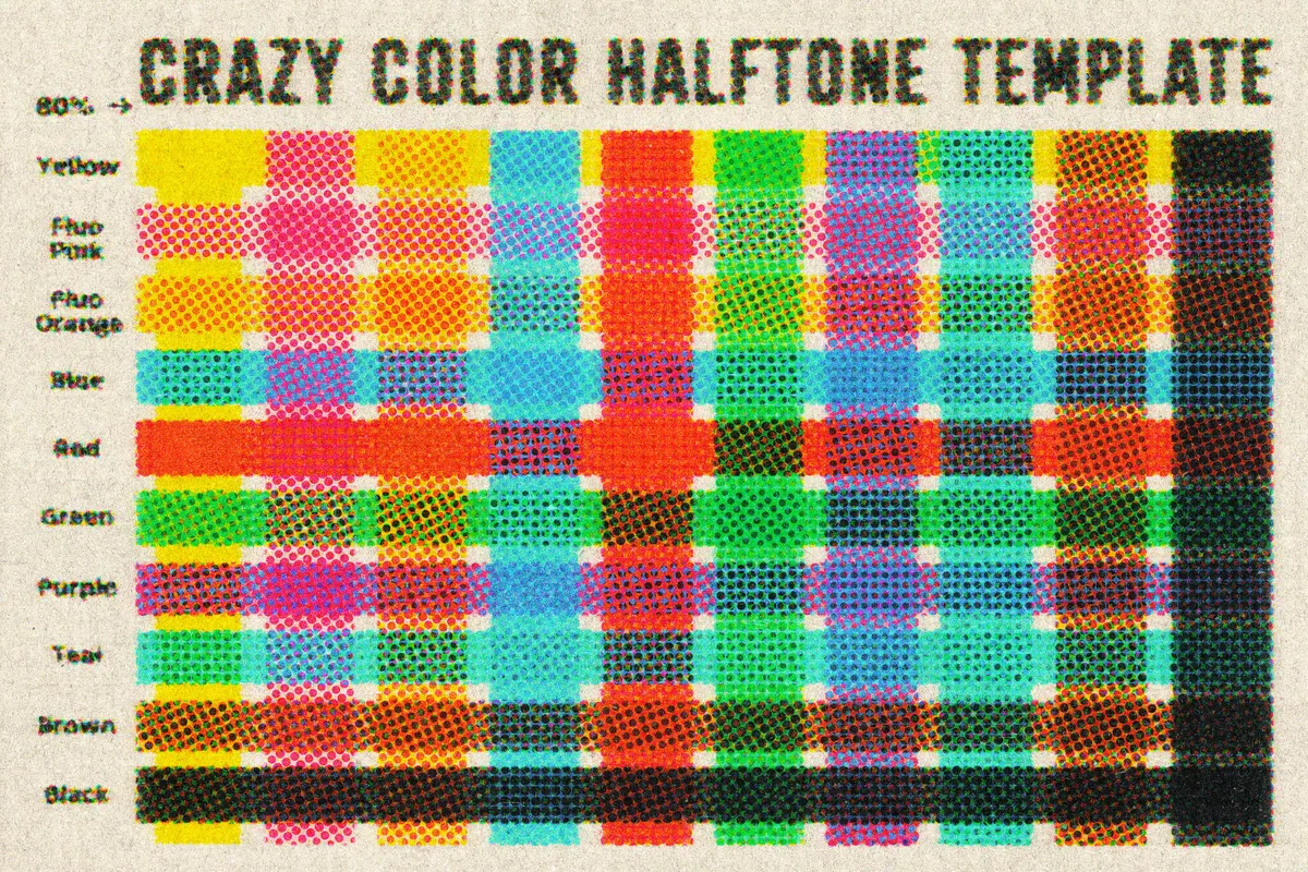 Crazy Color Halftone Text & Logo Template — Text Effect