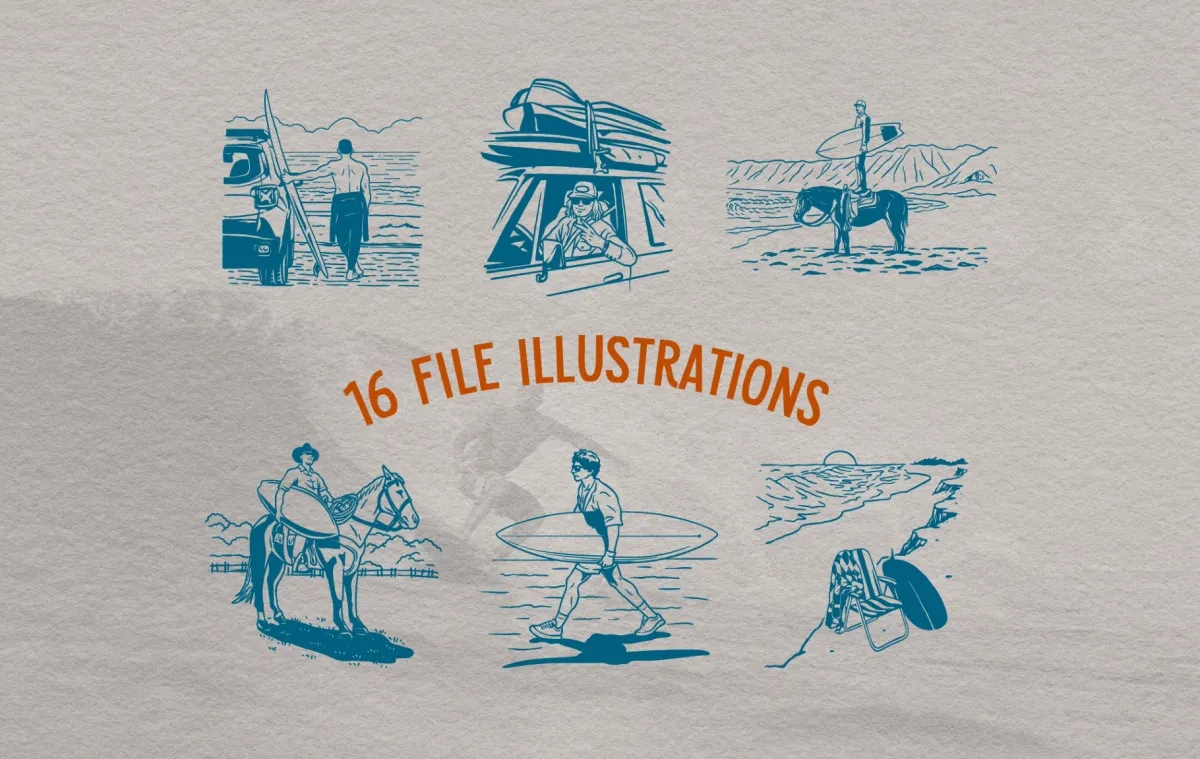 Surf & Beach Illustration