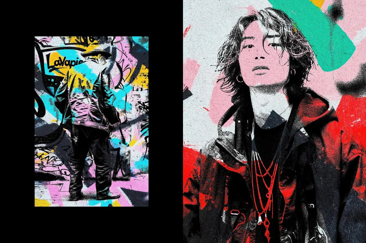 Graffiti Art Collage Photo Effect