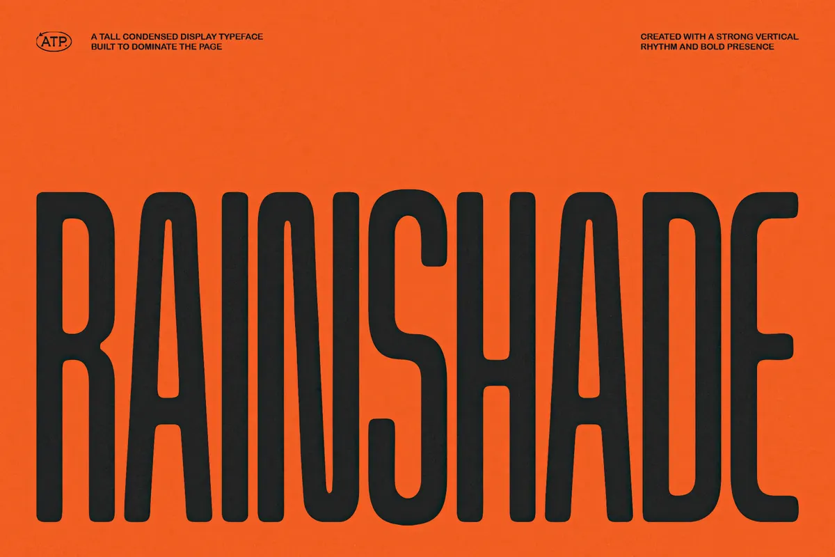Rainshade - Condensed Display Font