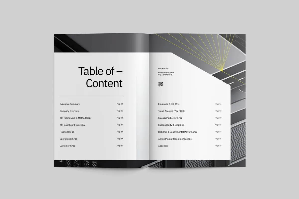 Modern KPI Report Ms. Word Template