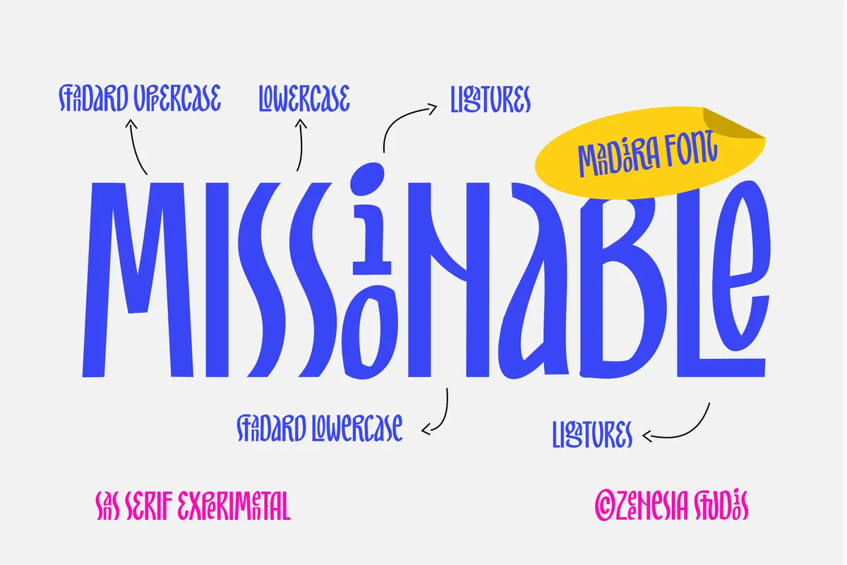 Mandiora - Stacked Ligature Display Font