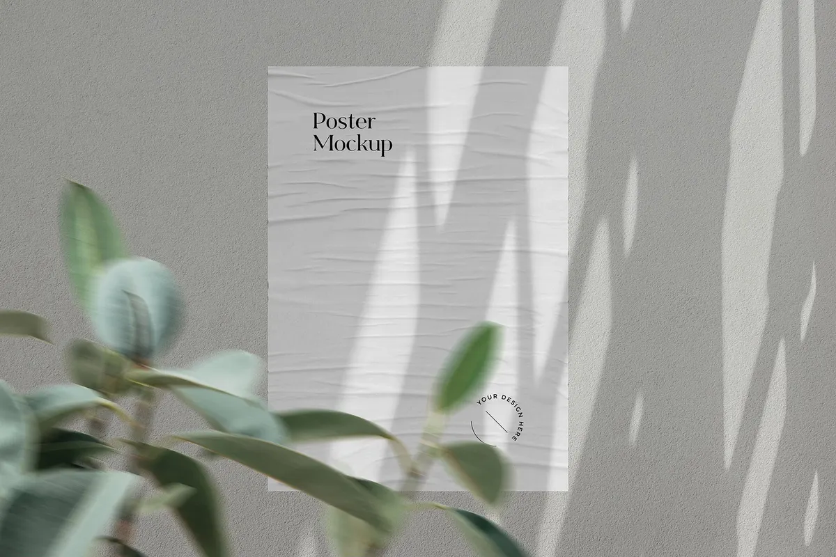 Glued Poster Mockups Collection
