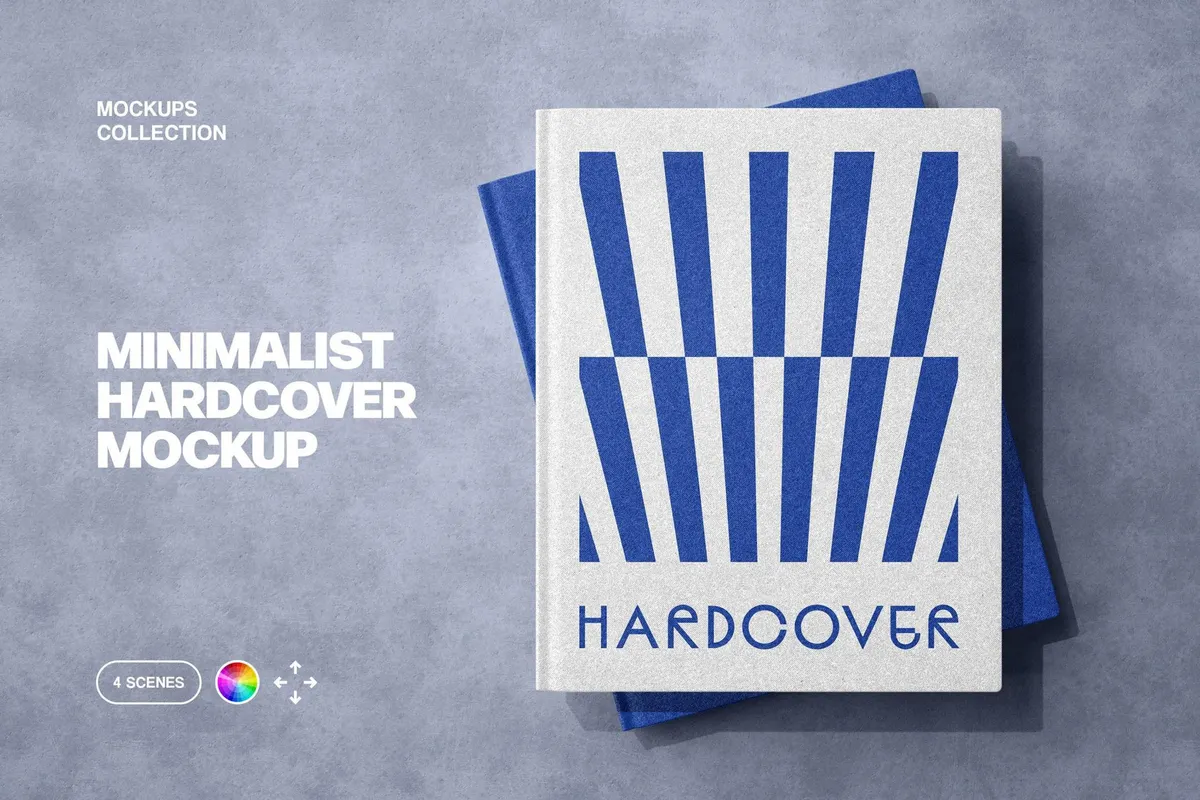 Minimalist Hardcover Book Mockups