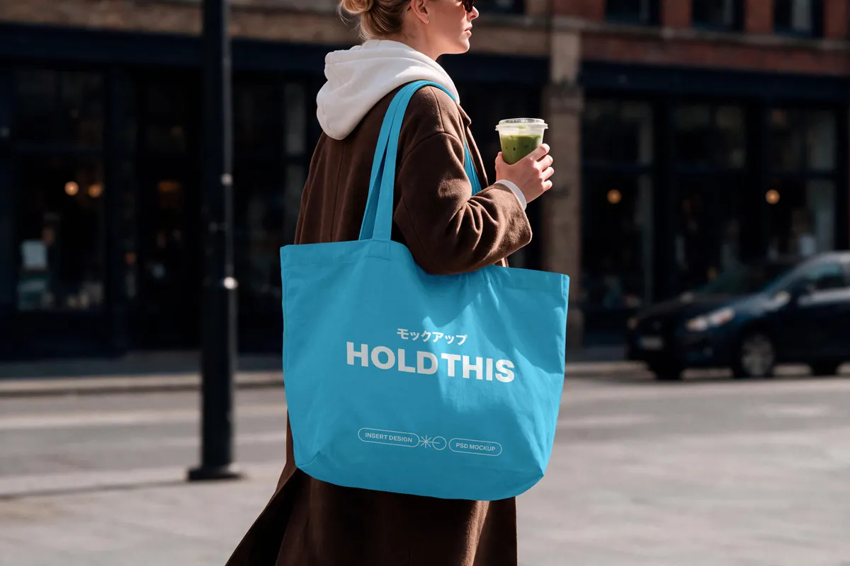 Oversized Tote Bag Mockup