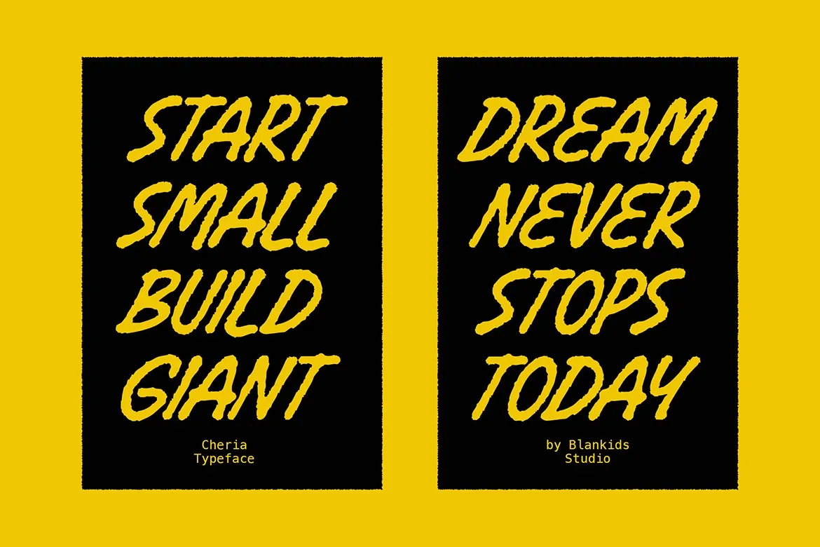 Cheria - Rough Handcrafted Brush Font