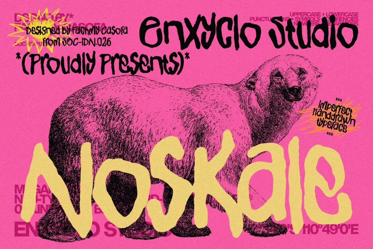 Noskale - Imperfect Handdrawn Font