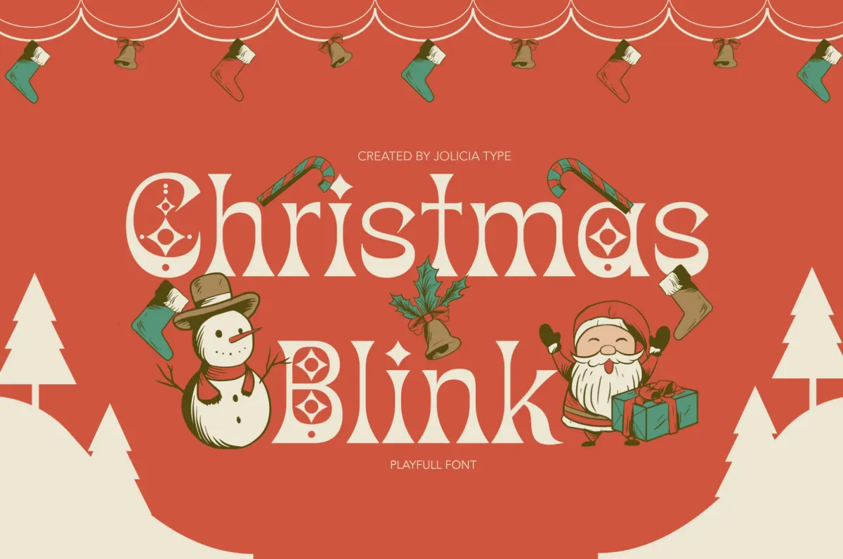 Christmas Blink - Festive Serif Font