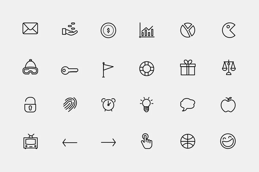50 iOS and Android Line Icons