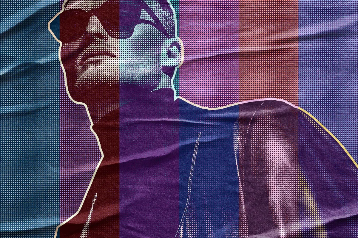 Halftone Texture Glued Paper Effect