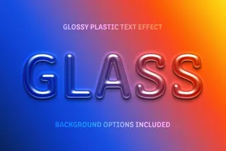 Glossy Plastic Text Effect