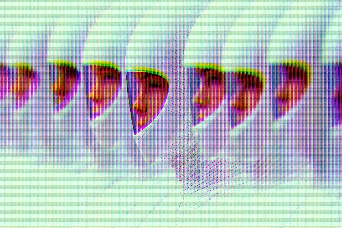 Futuristic CRT Photo Effect