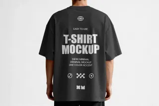 Back-View T-Shirt Mockup
