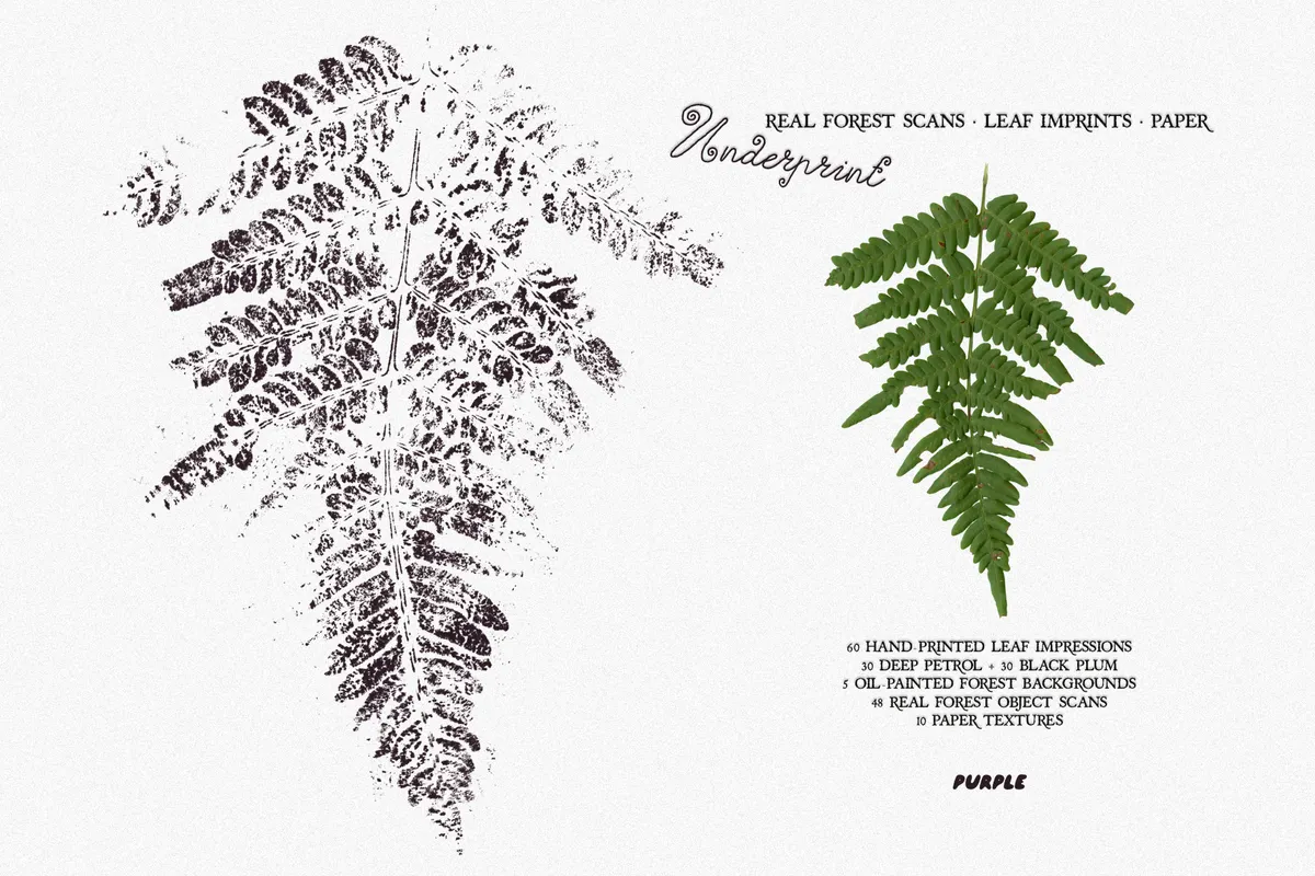 Underprint: Forest Collage Material Kit