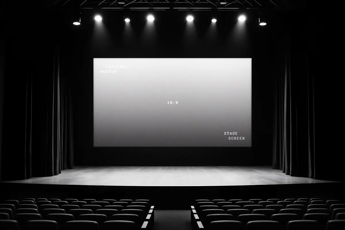 16:9 Stage Screen Mockup